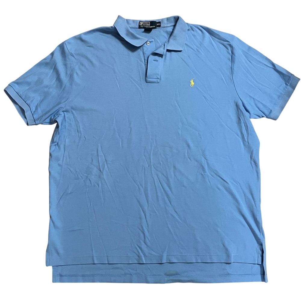 Polo Ralph Lauren Polo Shirt Mens XXL Blue Short Sleeve Pony Logo Classic Fit